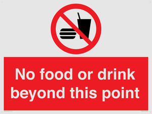 No food or drink beyond this point
